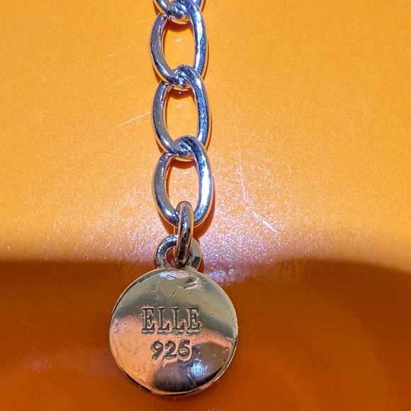 ELLE Sterling Silver Rhodium Plated Faceted Cubic Zirconia 11-CZ Bracelet 925 - Picture 11 of 12